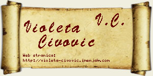 Violeta Čivović vizit kartica